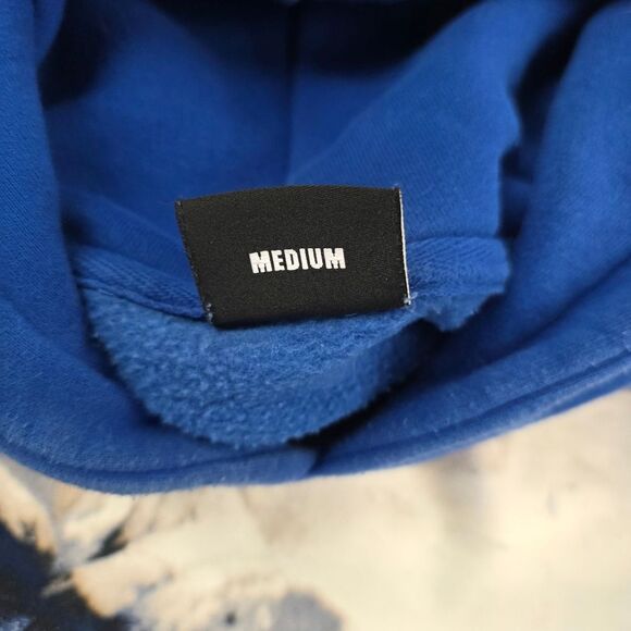 Revenge Gallery Dept Heavens Hoodie Blue Graphic Print Size Medium - Picture 12 of 14
